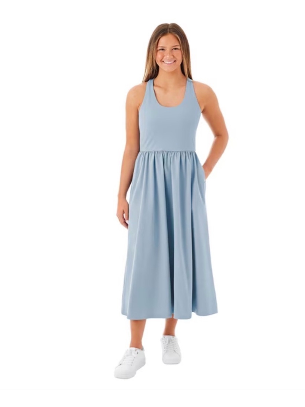 NWT! Member's Mark Women's Everyday Racerback Tank Dress XL Blue